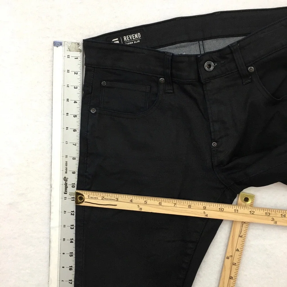 G-Star Raw Revend Super Slim Black Jeans Mens 32x34 Denim Pants